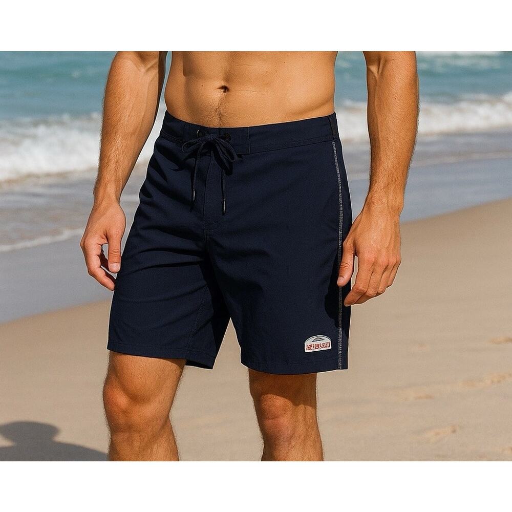Dark Seas Fairbanks Boardshorts Men’s 31 Black 18” Slake Fit Swim Trunks NWT